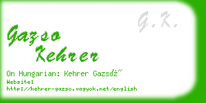 gazso kehrer business card